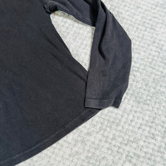 vintage y2k classic basic express cotton long sleeve semi-crop tshirt fitted xs - Picture 2 of 6